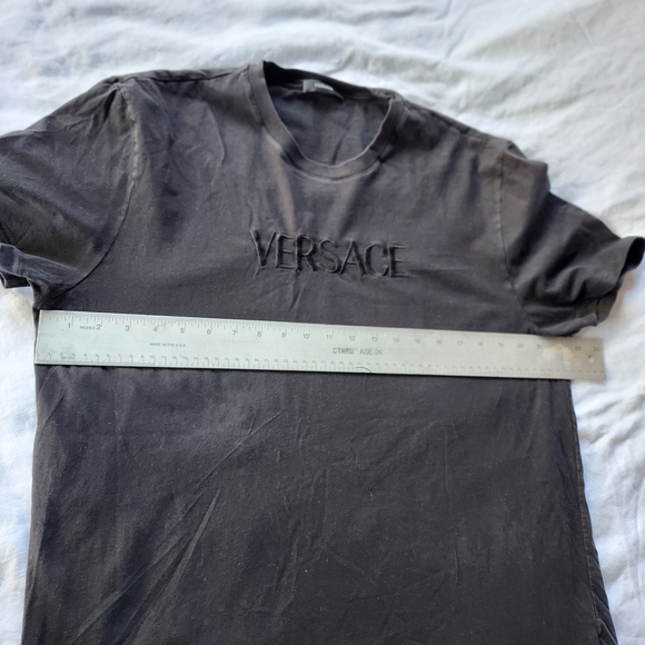 Versace Dark Tee with Embroidered Logo - Picture 4 of 5